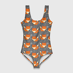 Женский купальник-боди Веселые лисички