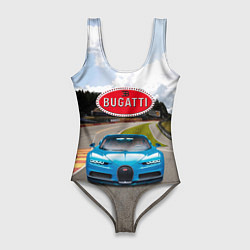 Купальник-боди 3D женский Bugatti - motorsport - гоночная трасса, цвет: 3D-принт