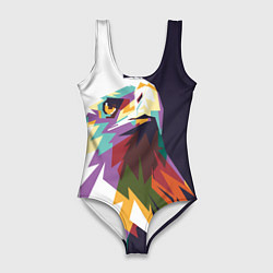 Купальник-боди 3D женский Орел-птица гордая, цвет: 3D-принт