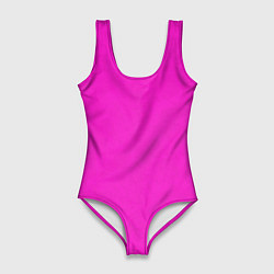 Женский купальник-боди Розовый фуксиевый текстурированный
