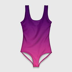Женский купальник-боди Фиолетово малиновый градиент