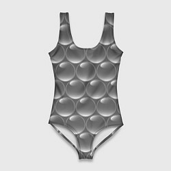 Женский купальник-боди Абстрактное множество серых металлических шаров
