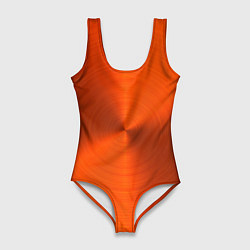 Женский купальник-боди Оранжевый волнообразный дисковый узор
