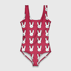 Женский купальник-боди Bunny Pattern red