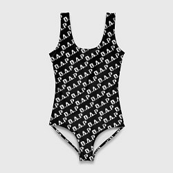 Купальник-боди 3D женский B A P black n white pattern, цвет: 3D-принт