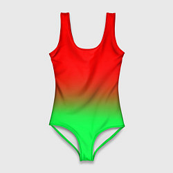 Купальник-боди 3D женский Необычный переход, цвет: 3D-принт
