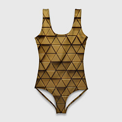 Женский купальник-боди Золотые треугольники