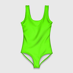 Женский купальник-боди Кислотный зеленый