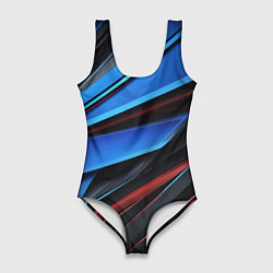 Купальник-боди 3D женский Объемные элементы абстракция, цвет: 3D-принт