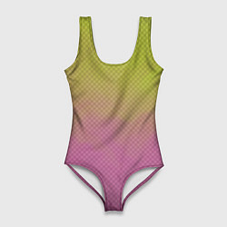 Женский купальник-боди Салатово-розовый дым - Хуф и Ся