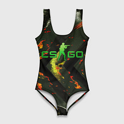 Женский купальник-боди CSGO green logo
