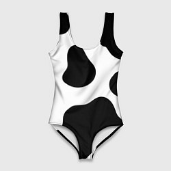 Купальник-боди 3D женский Принт - пятна коровы, цвет: 3D-принт