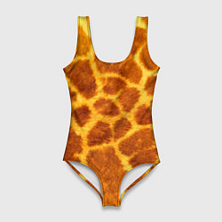Купальник-боди 3D женский Шкура жирафа - текстура, цвет: 3D-принт