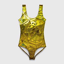 Купальник-боди 3D женский Золотой самородок, цвет: 3D-принт