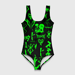 Женский купальник-боди Berserk neon green