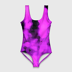 Женский купальник-боди Узор фиолетовая нежность