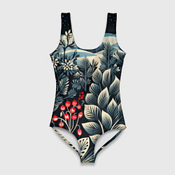 Женский купальник-боди Хрустальные рисунки