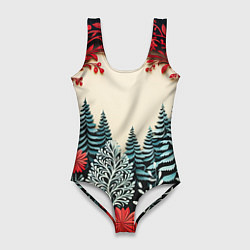 Женский купальник-боди Зимнее кружево