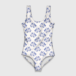 Женский купальник-боди Дикий тигр