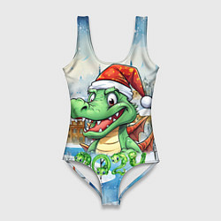 Купальник-боди 3D женский Лесной дракоша, цвет: 3D-принт