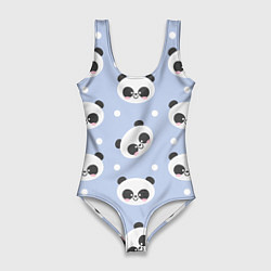 Купальник-боди 3D женский Милая мультяшная панда, цвет: 3D-принт