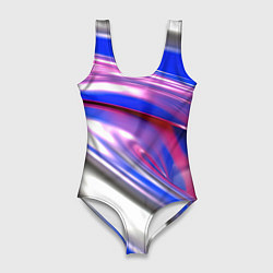 Женский купальник-боди Вязкая абстракция в фиолетовых оттенках
