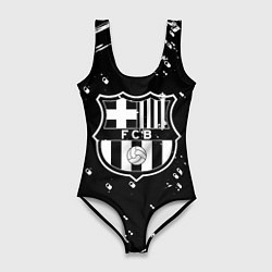 Женский купальник-боди Barcelona белые краски спорт