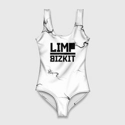 Купальник-боди 3D женский Limp bizkit storm black, цвет: 3D-принт