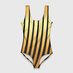 Женский купальник-боди Золотой тигровый