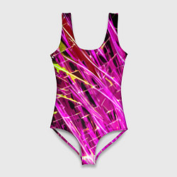 Женский купальник-боди Розовые энергетические линии