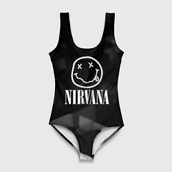 Купальник-боди 3D женский Nirvana текстура рок, цвет: 3D-принт