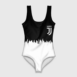 Женский купальник-боди Juventus белый огонь текстура
