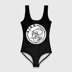 Женский купальник-боди Ajax fc белое лого