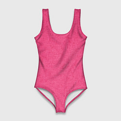 Женский купальник-боди Текстура однотонный розовый Барби