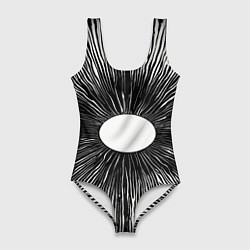 Купальник-боди 3D женский Поглощение, цвет: 3D-принт