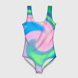 Женский купальник-боди Абстрактный разноцветный круговорот