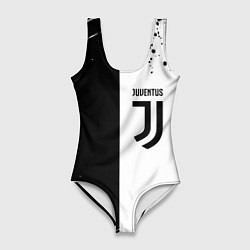 Купальник-боди 3D женский Juventus краски текстура спорт, цвет: 3D-принт