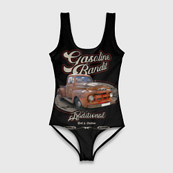 Купальник-боди 3D женский Хот-род в стиле rat Gasoline Bandit, цвет: 3D-принт