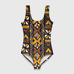 Купальник-боди 3D женский Африканский мавританский узор, цвет: 3D-принт