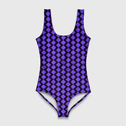 Женский купальник-боди Паттерн фиолетовые ромбы