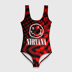 Купальник-боди 3D женский Nirvana star pattern, цвет: 3D-принт