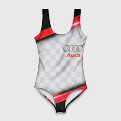 Купальник-боди 3D женский AUDI auto texture, цвет: 3D-принт