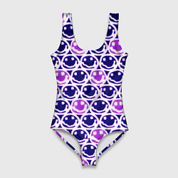 Купальник-боди 3D женский Nirvana neon smile, цвет: 3D-принт