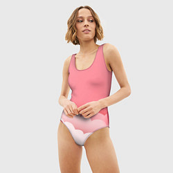 Купальник-боди 3D женский Облака любви, цвет: 3D-принт — фото 2