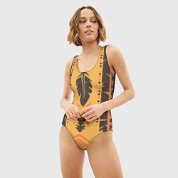 Купальник-боди 3D женский Прикид индейца, цвет: 3D-принт — фото 2