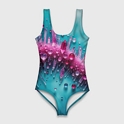 Женский купальник-боди Розовые кристаллы