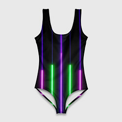 Женский купальник-боди Color Purple green pink