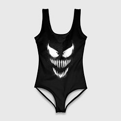 Купальник-боди 3D женский Веном во тьме, цвет: 3D-принт