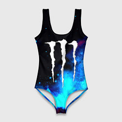 Женский купальник-боди Monster energy космос