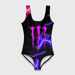 Женский купальник-боди Monster energy неоновый шторм
